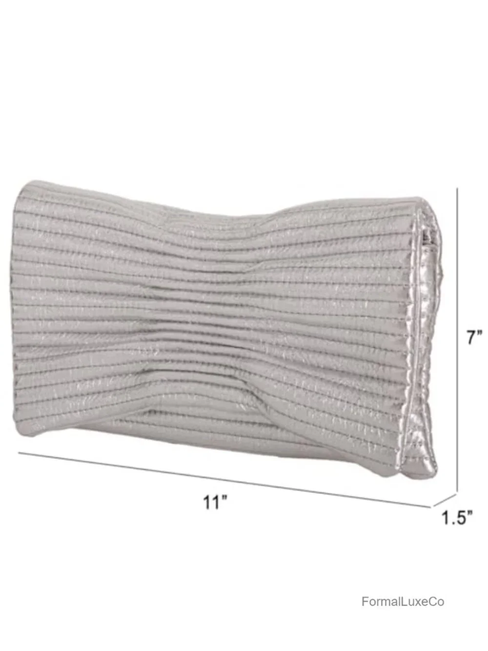 Faux Leather Envelope Clutch Purse with Detachable Chain